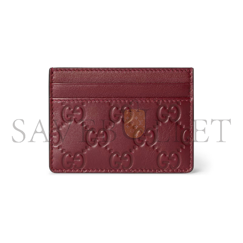GUCCI GG EMBLEM CARD CASE 847204 (10*7cm) GUCCI GG EMBLEM CARD CASE 847204 (10*7cm)